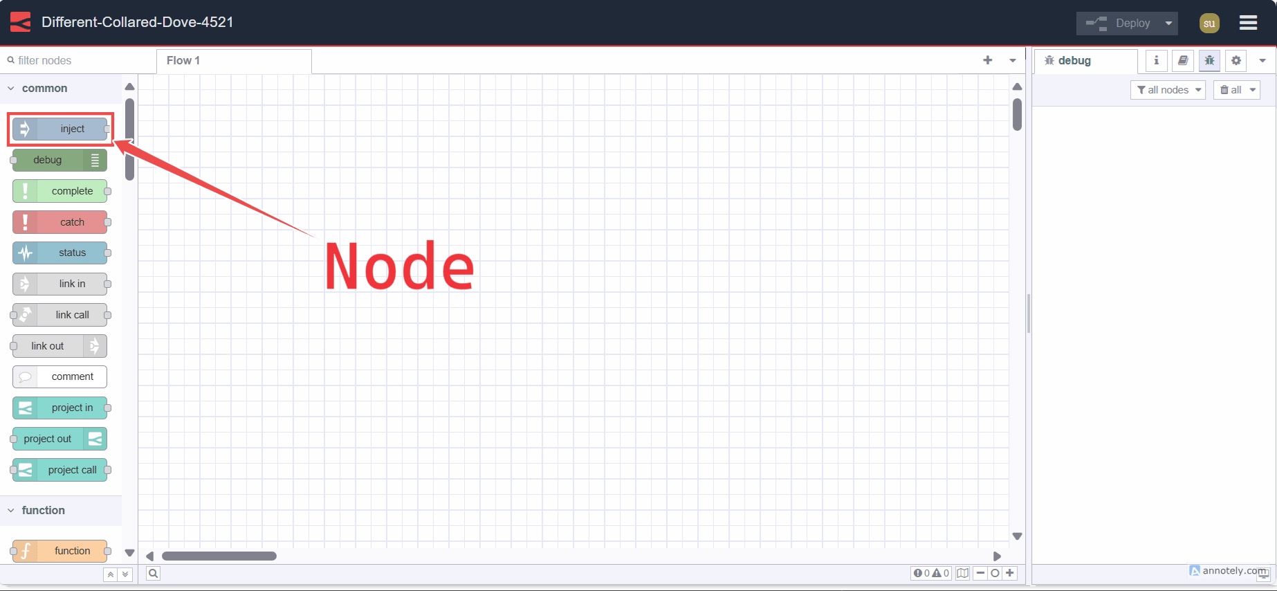 Image showing Node in Node palette Image showing Node in Node palette